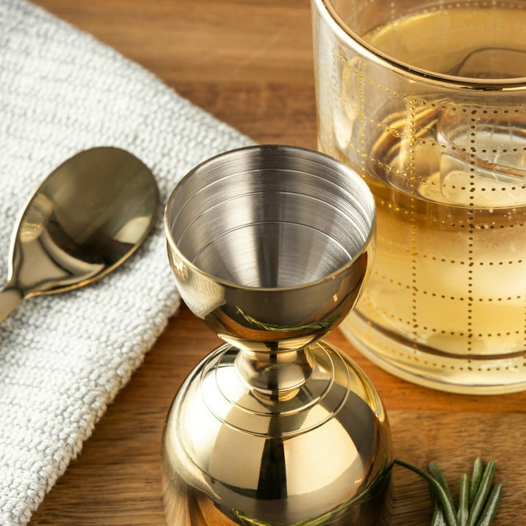 Thyme & Table 1 fl oz & 2 fl oz Gold Stainless Steel Double-Sided