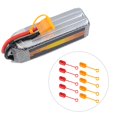 thumbnail image 3 of guohui 5xXT60 Male Female Plug Dust Protector Shell for Lipo Battery red and yellow, 3 of 8