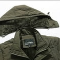 thumbnail image 4 of Zedker Men's Ski Winter Jacket Mountain Windproof Waterproof Rain Snowboarding Jackets Fleece Warm Snow Hooded Coat with Pockets Army Green L, 4 of 9