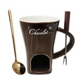 thumbnail image 1 of Taza para fondue de chocolate, vela de té, olla para derretir chocolate con tenedor y cuchara de café, utensilios de cocina, 1 of 7