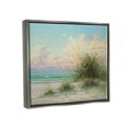 thumbnail image 3 of Summer Beach Grass Sea Waves Coastal Painting Luster Gray Framed Art Print Wall Art, 3 of 6
