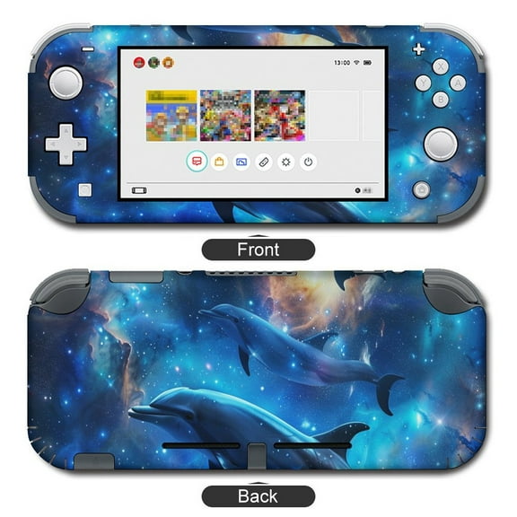 POBUDS Switch Skin | Sticker Wrap Vinyl Decal | Set Compatible with Nintendo Switch ( Switch Standard, Dolphins in Space)