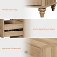 thumbnail image 7 of 100 inch TV Stand with 9 Drawers, Wood TV Cabinet Entertainment Center for 75/80/85/90 Inch TVs, 3-in-1 Kids Dresser with 3 Drawers for Living Room or Bedroom, Oak, 7 of 7