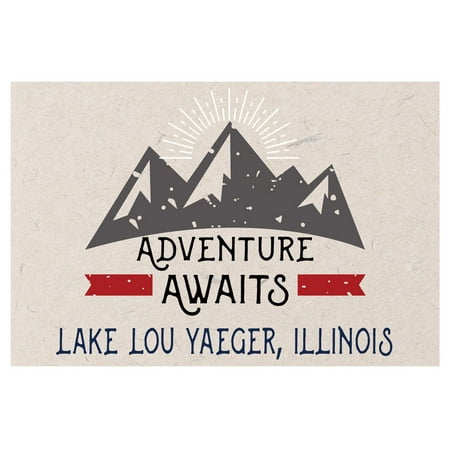 

Lake Lou Yaeger Illinois Souvenir 2x3 Inch Fridge Magnet Adventure Awaits Design