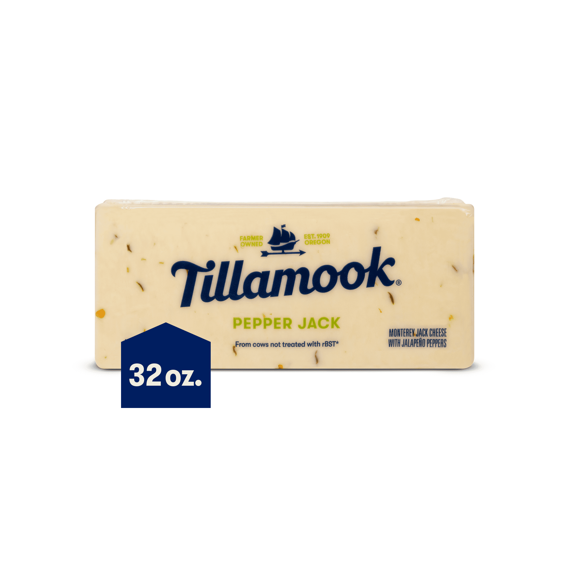 Tillamook Whole Pepper Jack Cheese Block, 32 Oz