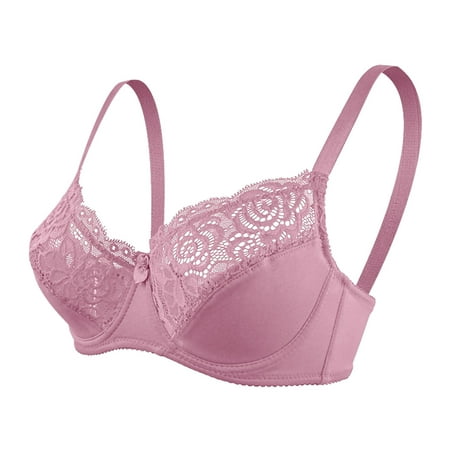 

Cathalem Underwire Padded Bras for Women Women Lace Underwire Bra Unlined Bra Everyday Bra Bra Pack for Women Underwear Hot Pink X-Large