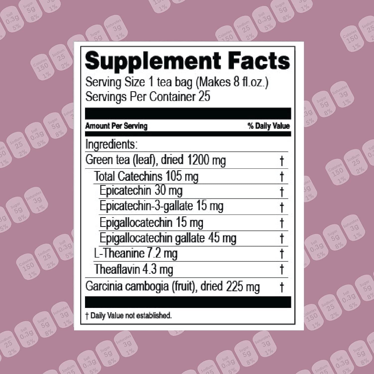 Hyleys Garcinia Cambogia Tea Cranberry Flavor - 300 Tea Bags (12 Pack)