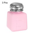thumbnail image 3 of Uxcell Solvent Alcohol Dispenser 100ml(3.4oz) Press Type Liquid Dispenser Pump with Sealing Stainless Steel Lid, Pink, 3 of 6