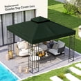 thumbnail image 2 of 10' x 10' Double Tier Gazebo Replacement Canopy Cover, UPF30+, Green, 2 of 10