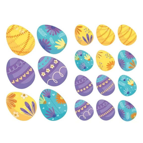 3 Packs Easter Egg Cartoon Glass Window Decoration Wall Sticker, Specification: Combination 4