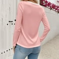 thumbnail image 4 of Craaazy Women's Long Sleeve Tops Splicing Fake Two-piece Fashionable Button Shirt Gifts, 4 of 7