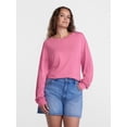 thumbnail image 2 of Scenario Women's Oversized Tee with Long Sleeves, Sizes XS-XXXL, 2 of 6