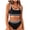 Black-1, variant on SOMER Women's Swimsuit 2 Piece Bikini Set Bathing Suits Split Sexy Pleated Bikini Tummy Control Swimwear