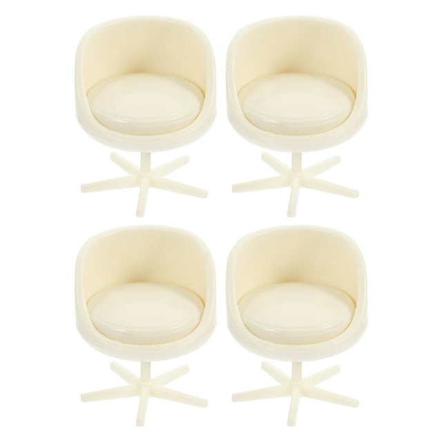 Shisuyan 4 Pcs Mini Meubles 1:20 Chaise Décorative pour Poupée Adorable Chaise Miniature ABS Meubles pour Poupée Chaise Miniature Décorative