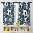 thumbnail image 5 of Blackout Kids Curtains,Blue Soccer Balls Pattern Childrens Insulated Curtains Set Of 2,Bedroom Essentials,Toddler Room Decor 42"x54", 5 of 5