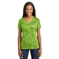 thumbnail image 1 of Discontinued  Sport-Tek ®  Ladies Camohex V-Neck Tee. Lst370 3Xl Lime Shock, 1 of 1