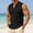 Black, variant on Men's Linen Blend Sleeveless Crew Neck Button Front Tank Top Solid Loose Breathable Casual Vest for Summer Beach Vacation Daily Relax Wear Blue M