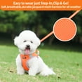 thumbnail image 6 of AIITLE Breathable Reflective Adjustable Dog Harness and Leash Set, Step-in Vest for Small Dogs and Cats, Orange XS, 6 of 6