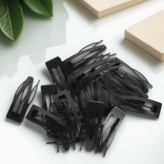 RENACLIPY 30pcs Hair Snap Barrettes Black Metal Wedding Hair Styling Tools for Women