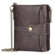 thumbnail image 1 of Carteras plegables suaves de cuero de PU para hombres monedero llavero cartera con cremallera con cadena, 1 of 5