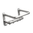 thumbnail image 2 of Toallero de baño plegable, soporte para toallas de baño montado en la pared, toallero 2 capas 4 ganchos, 2 of 9