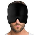 thumbnail image 1 of Gorro negro para aliviar la migraña: mascarilla reutilizable para la migraña y el dolor de cabeza, bolsa de hielo en gel, mascarilla antimigraña para los senos nasales y la presión, bolsa de com, 1 of 5
