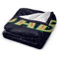 thumbnail image 2 of UAB Blazers Logo Fleece Blanket, Very Soft Microfiber Flannel Blanket for Couch Warm and Cozy for All Seasons, Black, 2 of 6
