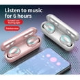 thumbnail image 5 of Sidaley Mini auriculares intrauditivos Bluetooth 5,0 impermeables auriculares manos libres inalámbricos 8D sonido estéreo auriculares deportivos Cables de audio/vídeo plata, 5 of 5