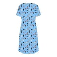 thumbnail image 4 of Dress for Women Short-sleeved V-neck Summer Print Casual Dress, 4 of 5