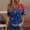 Multicolor, variant on Cavosen USA Flag Shirts for Women Independence Day 3/4 Sleeve V Neck T Shirts USA Star Striped Graphic Shirts Lady XL 4th of July Casual Shirts Red White and Blue Tunic Tees Patriotic Clothes