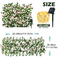 thumbnail image 4 of MesaSe Expandable 39FT Solar Fence String Lights Stretchable Flower Privacy Fence Faux Ivy Fence Panel Backdrop Artificial Hedges Fence Screen Leaf Decor for Garden Balcony Patio, 4 of 11