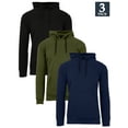 thumbnail image 3 of Galaxy By Harvic Mens Heavyweight Fleece Lined Pullover Hoodie 3 Pack(M-2XL), 3 of 8