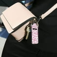 thumbnail image 5 of Yuyamidu Pink Cow Print Chapstick Holder Keychain Lightweight Lip Balm Portable Pocket Holder Lipstick Sleeve Pouch Cute Lip Gloss Tube Holders for Women Girls, 5 of 6