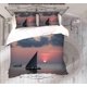 thumbnail image 3 of 3D Sunset Sky Sea Sailing Ship Quilt Cover Set Bedding Set Duvet Cover, 3 of 3