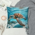 thumbnail image 2 of QZHH Sea Turtle Body Pillow Cover Coastal Ocean Nautical Animal Underwater Marine Aqua Blue Long Case Protector with Zipper Decorative Soft Large Cases Covers Cushion for Bed,Couch, 2 of 5