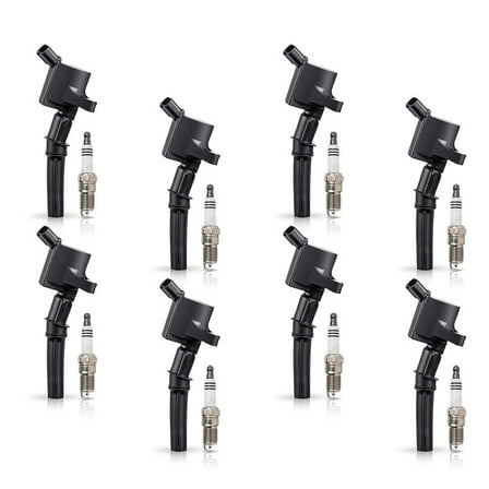 Set of 8 ISA Ignition Coils & 8 Spark Plugs Compatible with 2000-2010 Ford F-150 E-150 Econoline Club Wagon 4.6L V8 Replacement for FD503 DG508 SP413