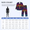 thumbnail image 4 of Balery Indian Mandalas Dragonfly Pijama para Hombre de Dos Piezas con Manga Larga, Conjunto de Dormir y Descanso Suave con Bolsillos-Medium, 4 of 7