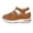 A-Brown15, variant on Womens Fisherman Sandals Minimalist Breathable Durable Closed Toe Dual Hook Loop Soft Padded Footbed Cutout Sandals Summer Walking Sandals