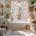 thumbnail image 4 of Easter Eggs Kitchen Curtains 63 Inch Length, Watercolor Spring Flowers Leaves Patterned Tiers Curtains for Living Room Berdoom Bathroom, Light Filtering Drapes Window Treatment 2 Panels 42"Wx63"L, 4 of 8