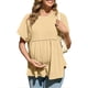 thumbnail image 2 of Camiseta sin mangas para mujer,Camisas de maternidad para mujer, túnica de manga corta con cuello redondo, mezcla de algodón y lino, blusa informal para primavera y verano, sopatenor, 2 of 9