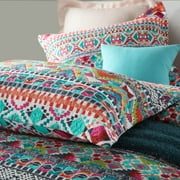NEWLAKE Cotton Bedspread Queen Quilt Sets Reversible Patchwork Coverlet Set, Boundless Universe Pattern