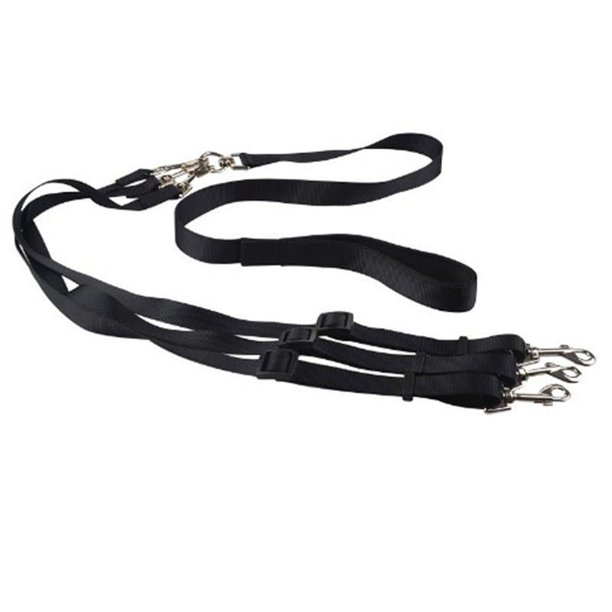 Cuerda de tracción de nailon de doble cabeza, traje de tracción de tres cabezas para perros, cinturón de tracción ajustable, una cuerda de tracción de tres arrastres