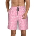 thumbnail image 2 of Uemuo Breast Cancer Awareness Pattern Men's Swim Trunks Hawaiian Beach Bathing Suit Swimsuits Beach Quick-Dry Shorts with Pockets-X-Large, 2 of 9