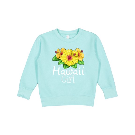 Inktastic Hawaii Girl Hibiscus Flowers Toddler Sweatshirt
