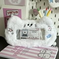 thumbnail image 5 of Hsqqdc Plush Cat Design Zipper Pouch, Compact Organizer for Cosmetics & Stationery Essentials, 5 of 7