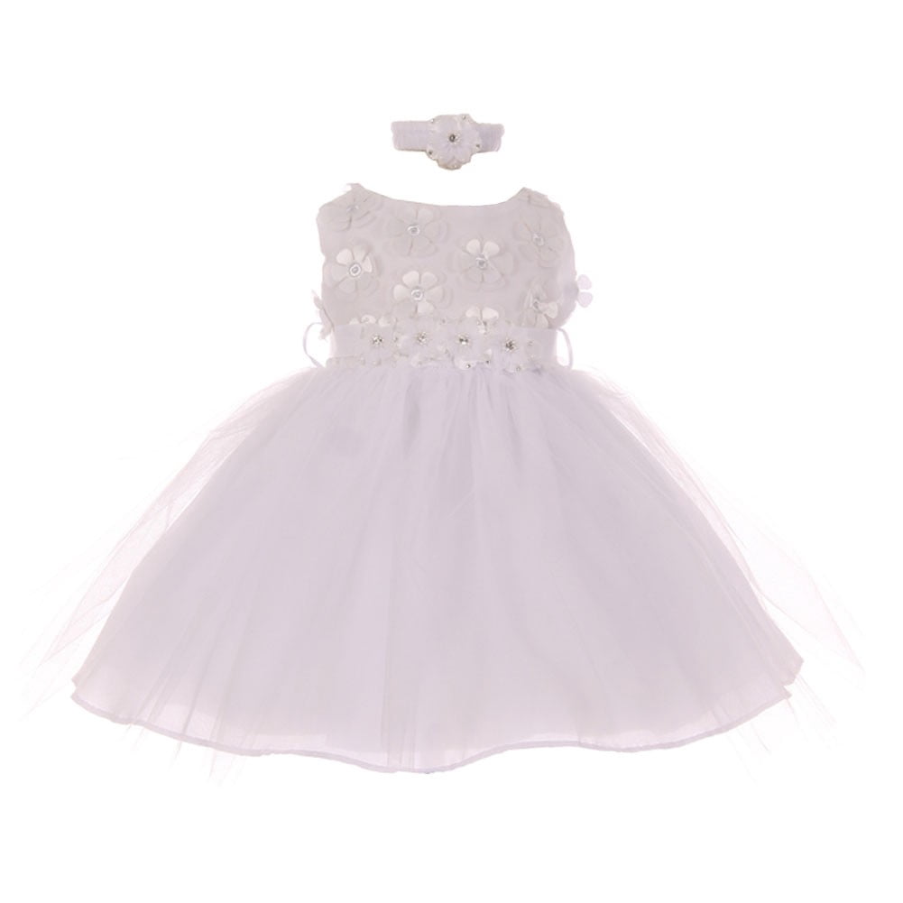 girls white floral dress