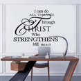 thumbnail image 4 of Pegatinas de pared Citas inspiradoras Puedo hacer todas las cosas a través de Cristo que me fortalece Citas motivacionales Tatuajes de pared para sala de estar Dormitorio Cocina, 4 of 5