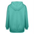 thumbnail image 5 of Women's Quarter Zip Hoodie, Soft Pullover Sweatshirt with Adjustable Hood, Long Sleeve Casual Streetwear for Everyday, Solid Color Comfortable Hooded Top for Women, Trendy Zip Up Design Mint Green, 5 of 7