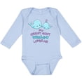 thumbnail image 3 of Inktastic My Great Aunt Whale-y Loves Me Boys or Girls Long Sleeve Baby Bodysuit, 3 of 5