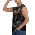 thumbnail image 3 of Pofeuu Vintage Ornate Skull Print Men's Muscle T-Shirt, Sleeveless, Muscle Tank, Classic Muscle Tee Top For Men Casual Sleeveless Muscle T-Shirt Trendy Clothes-Large, 3 of 7